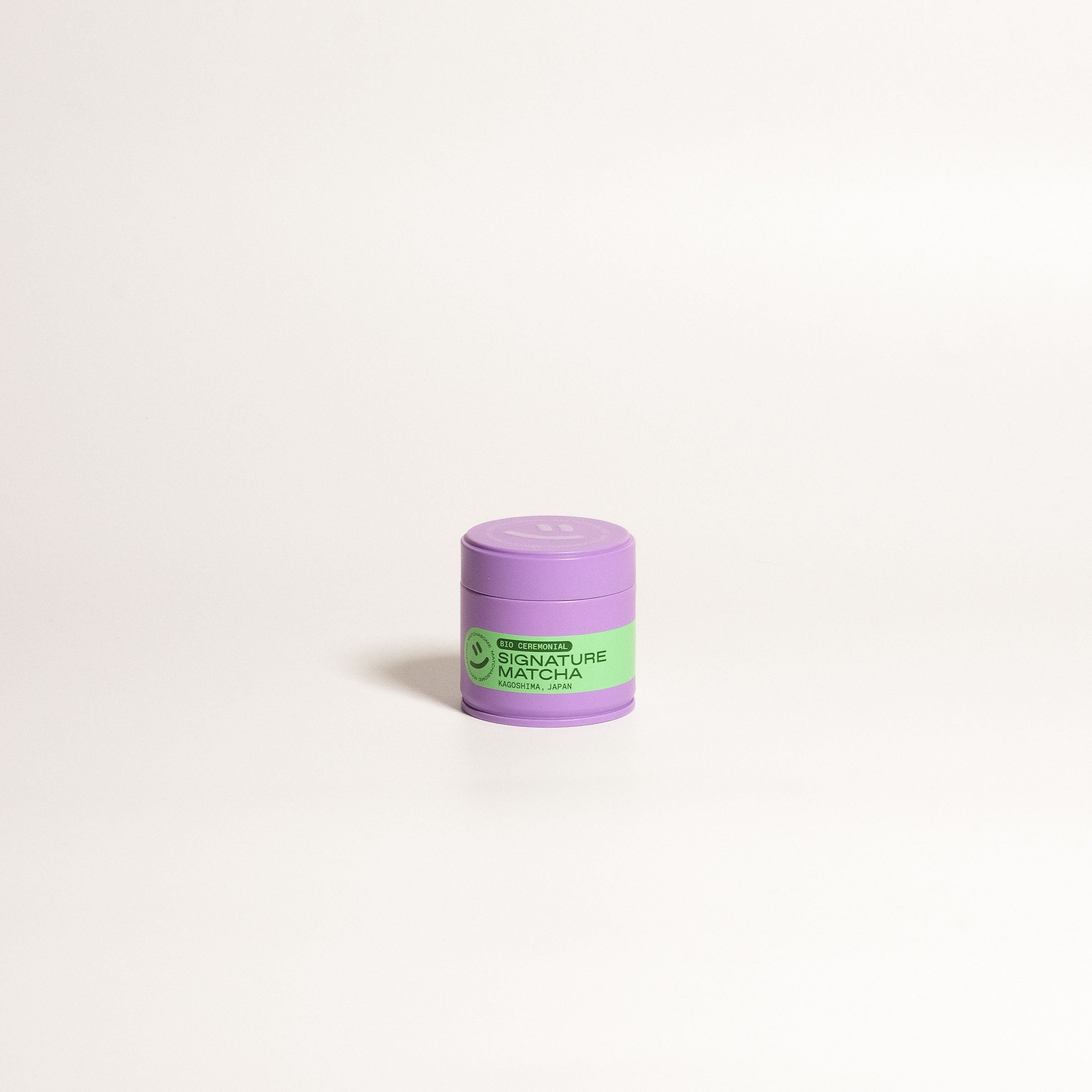 Matcha Set – Classic - Organic Ceremonial Matcha Supreme in a purple container with green label.