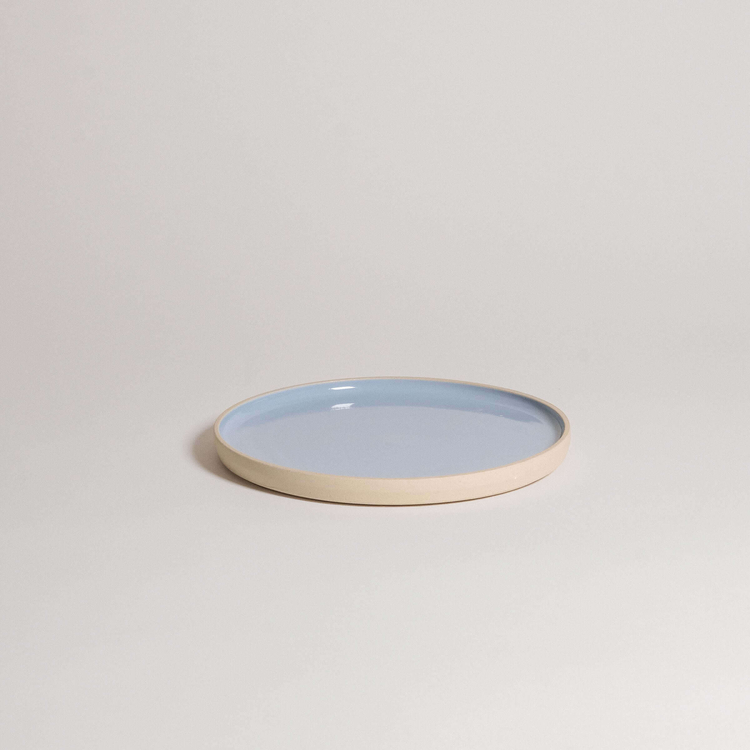 Iceblue breakfast plate set of 4, handcrafted ceramic, unique design, dishwasher and oven safe.