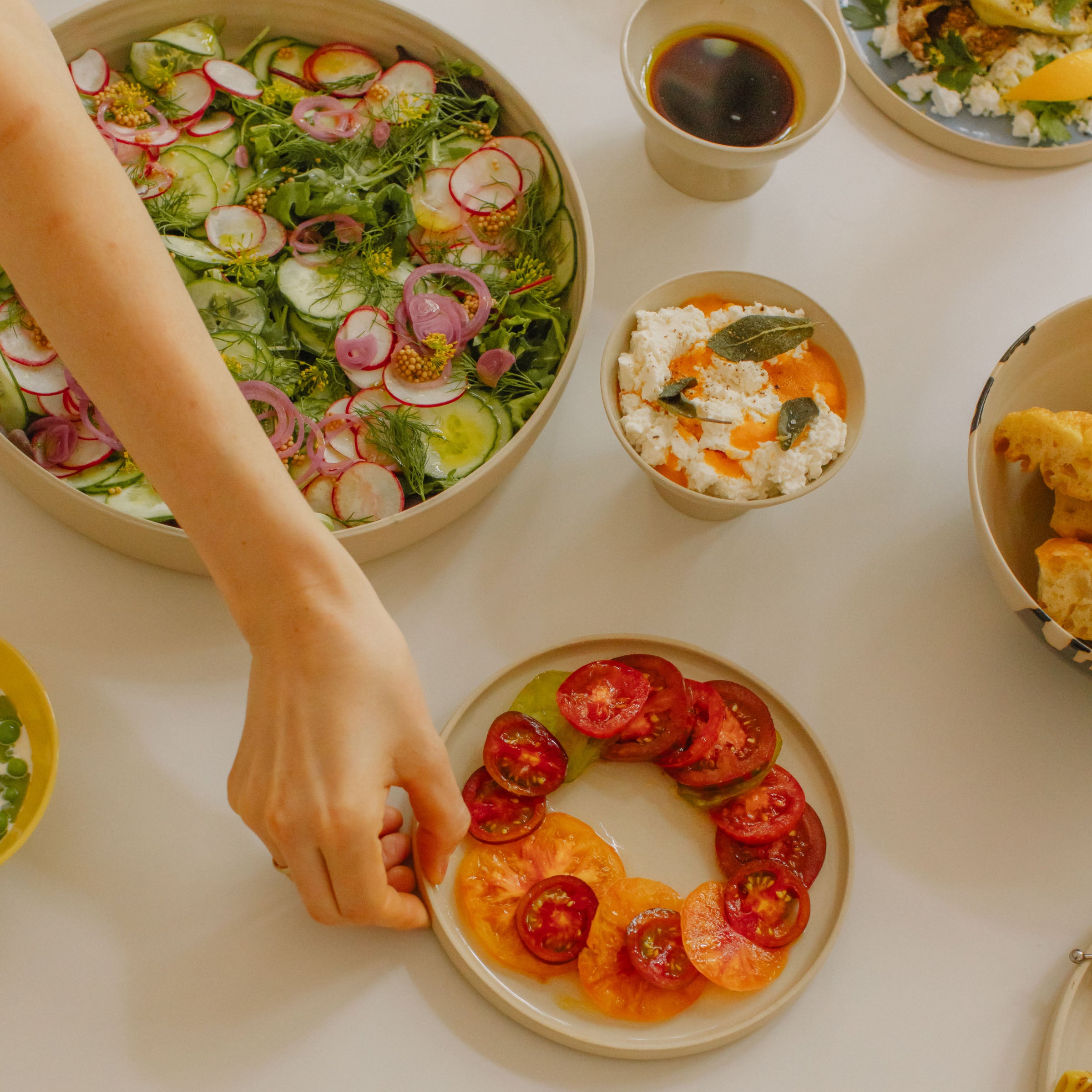 Frühstück Teller - Creme