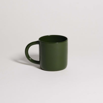 Big Mug – Green, hand-thrown stoneware mug with glossy green glaze for tea or coffee.