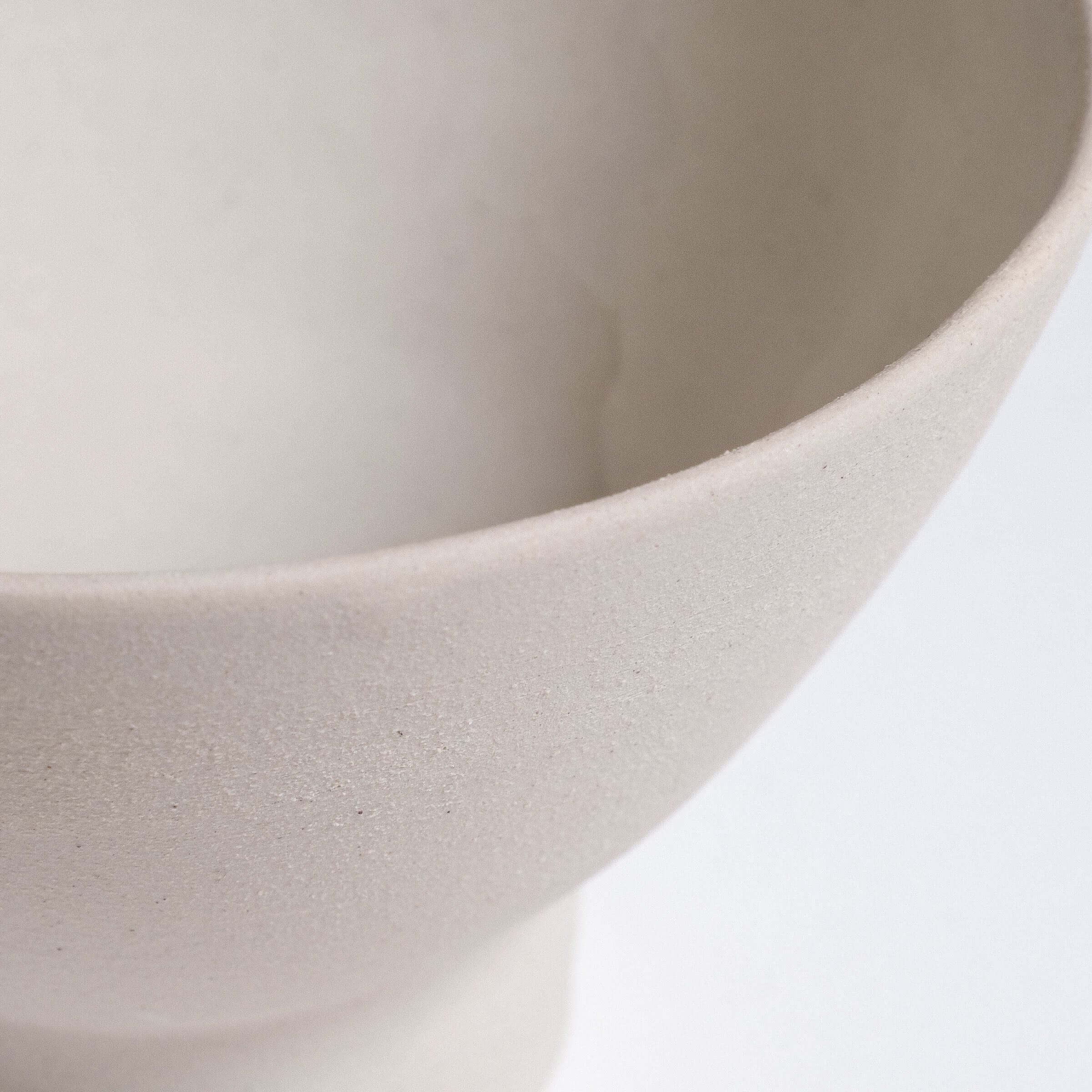 Small ceramic dessert bowl, matte exterior and transparent glazed interior, crafted in Frankfurt, dishwasher safe, limited edition.