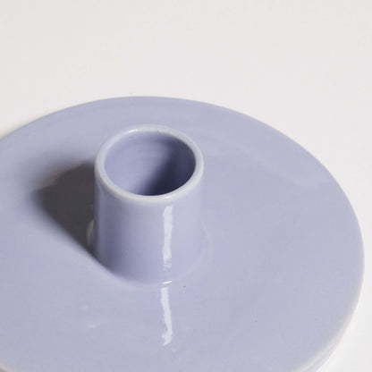 Candle Holder – Lilac, handmade stoneware with a soft lilac glaze for contemporary interiors.
